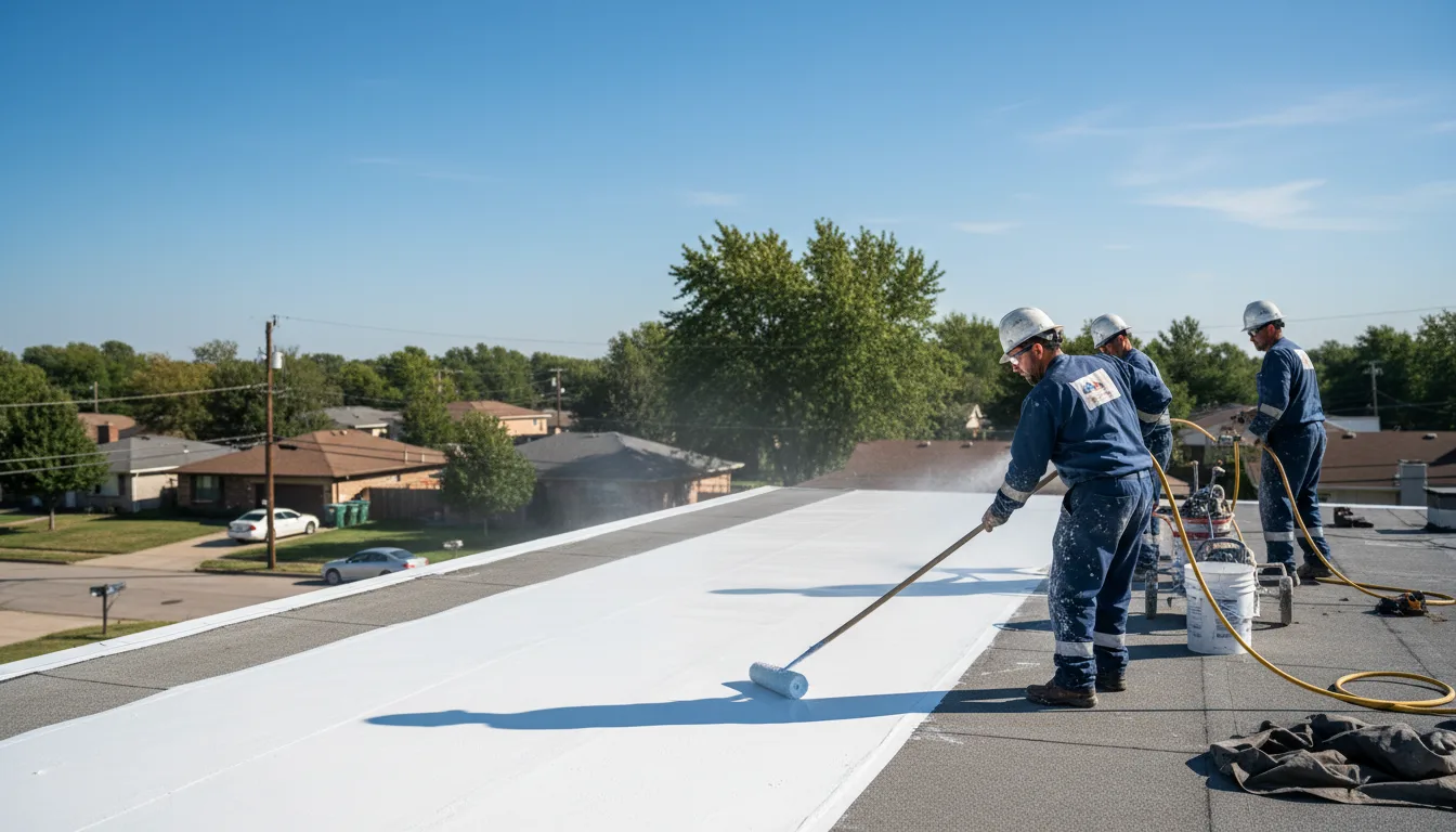 Commercial roof coating in Eucha, OK near me